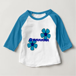 Camiseta Para Bebê Om and Flowers - Roupas De Ioga Bebê