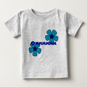 Camiseta Para Bebê Om e Flores - Roupas de Yoga Bebê