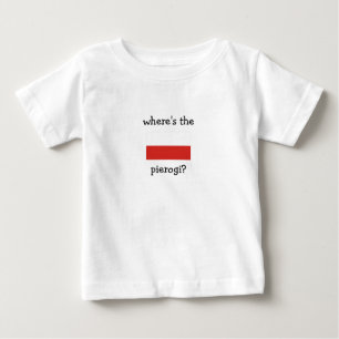 Camiseta Para Bebê onde está o pierogi?
