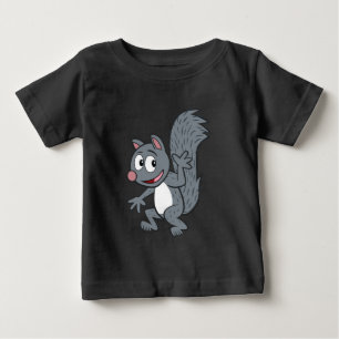 Camiseta Para Bebê Ondulação cinzenta do esquilo do rick da guard