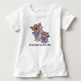 Camiseta Para Bebê Oo "Avô me ama" bonito, bebê romano