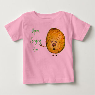 Camiseta Para Bebê Ópera Cantando Kiwi, La La Tee, rosa