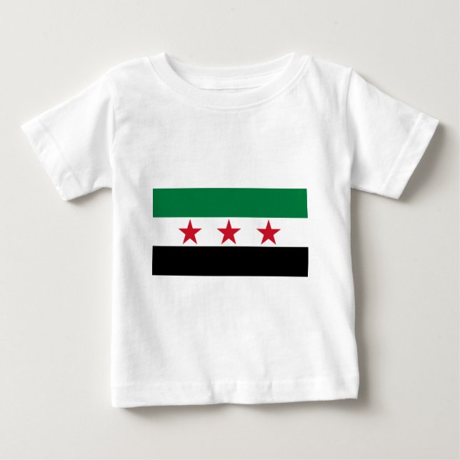Camiseta Para Bebê oposição síria (Frente)