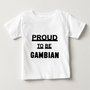 Camiseta Para Bebê Orgulhoso ser gambiano