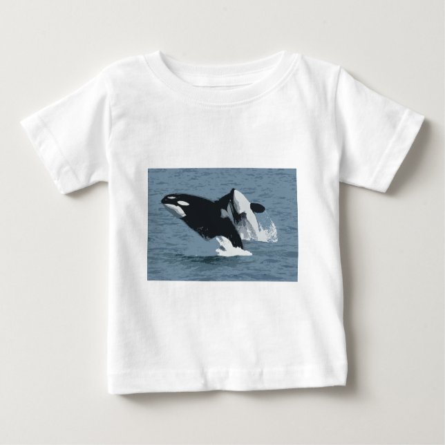 Camiseta Para Bebê Orka Whale (Frente)