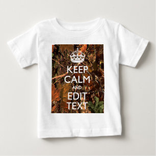 Camiseta Para Bebê Os Caçadores Querem Camuflagem Mantenha Calmo O Te