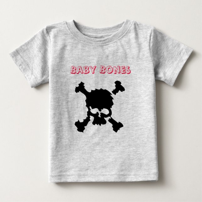 Camiseta Para Bebê Ossos do bebê LiL (Frente)