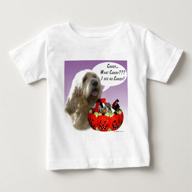 Camiseta Para Bebê Otterhound Halloween Candy (Frente)