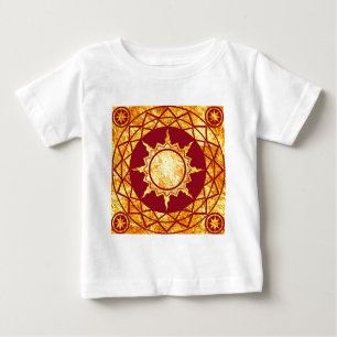 Camiseta Para Bebê Ouro Atlantean no vermelho