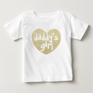 Camiseta Para Bebê Ouro de Impressão brilhante para pai