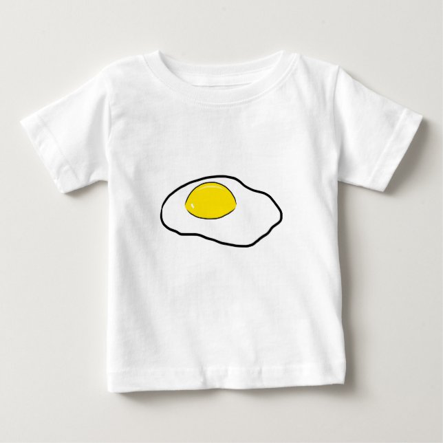 Camiseta Para Bebê Ovos Fidrados Desenho Ovos Cachados Solarinhos (Frente)