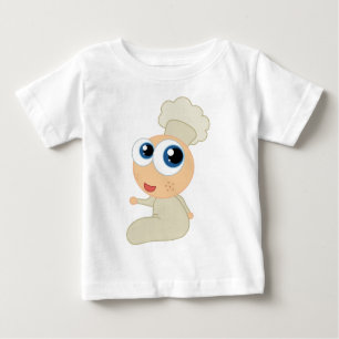 Camiseta Para Bebê Padeiro dos desenhos animados do bebê do cozinhar