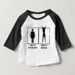 Camiseta Para Bebê Padrão bonito vs Bonito Wicked