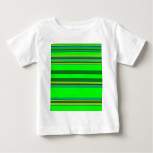 Camiseta Para Bebê Padrão de Designer Personalizado de Faixa Verde Co