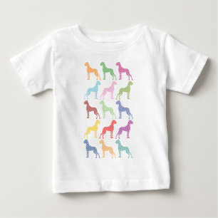 Camiseta Para Bebê Padrão de Dogue Alemão Fresco