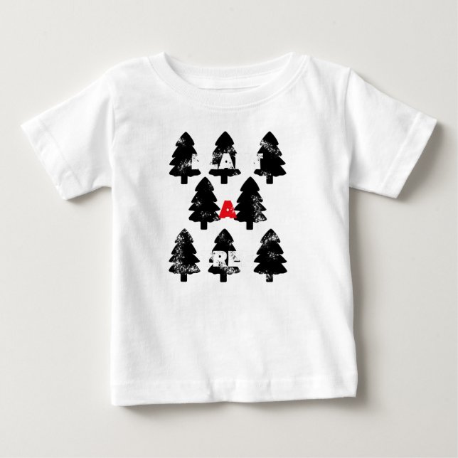 Camiseta Para Bebê Padrão de plantar uma árvore (Frente)