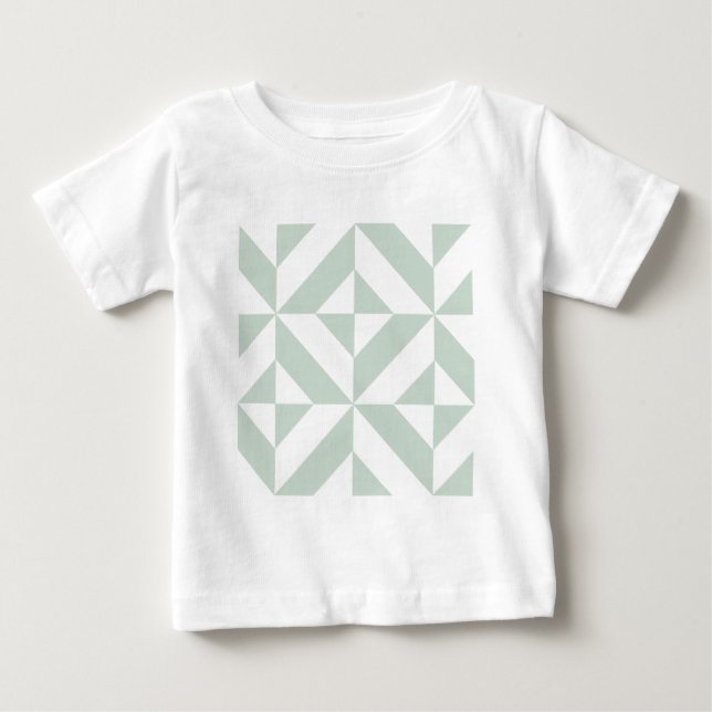 Camiseta Para Bebê Padrão Geométrico legal do Cubo Deco (Frente)