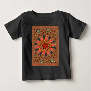 Camiseta Para Bebê Padrão tradicional asiático africano