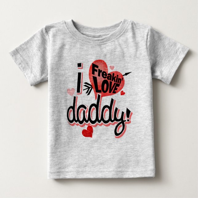 Camiseta Para Bebê Pai de AMOR! (Frente)