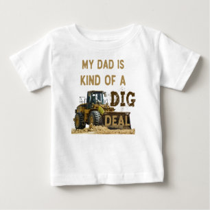 Camiseta Para Bebê Pai De Operador De Equipamento Pesado Engraçado