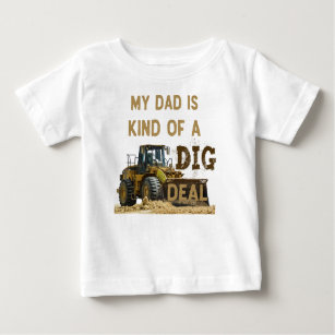 Camiseta Para Bebê Pai De Operador De Equipamento Pesado Engraçado