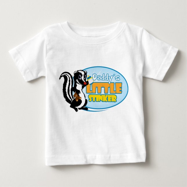 Camiseta Para Bebê Pai Pequeno Fedorento (Frente)