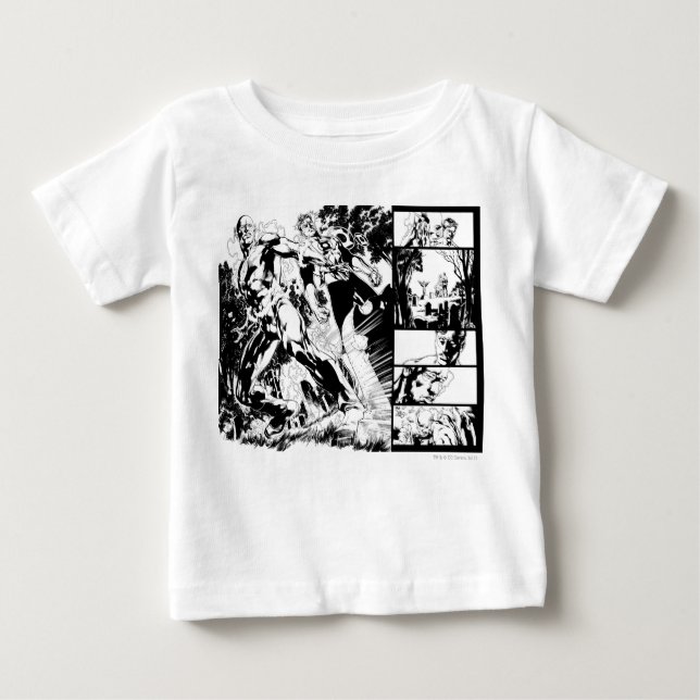 Camiseta Para Bebê Painel Lanterna Flash e Verde 2 (Frente)