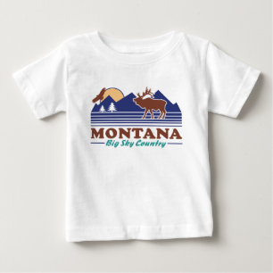 Camiseta Para Bebê País grande do céu de Montana