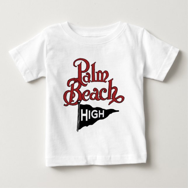 Camiseta Para Bebê Palm Beach High #1 (Frente)
