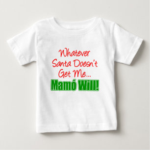 Camiseta Para Bebê Papais noeis não me dão Mamo