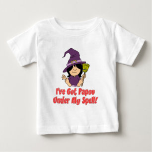 Camiseta Para Bebê Papou Sob Minha Ortografia