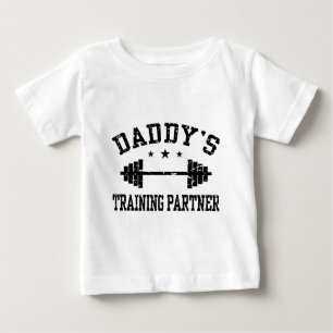 Camiseta Para Bebê Parceiro de treinamento de pais