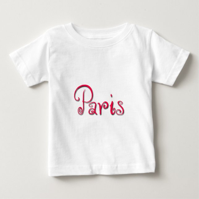 Camiseta Para Bebê Paris (Frente)