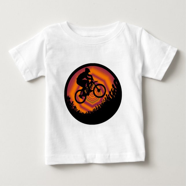 Camiseta Para Bebê Parte superior de Sun da bicicleta (Frente)
