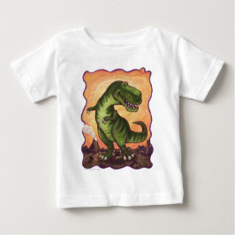 Camiseta Para Bebê Partes superiores da arte do tiranossauro