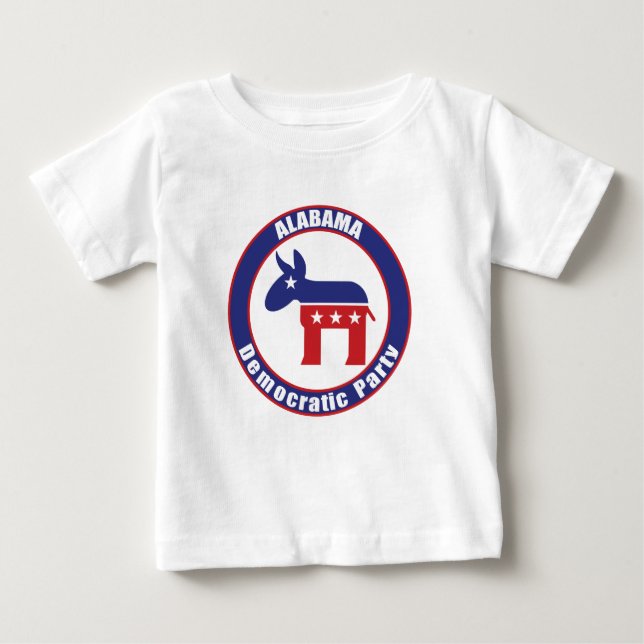 Camiseta Para Bebê Partido Democrata do Alabama (Frente)