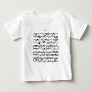 Camiseta Para Bebê Partitura por Bach