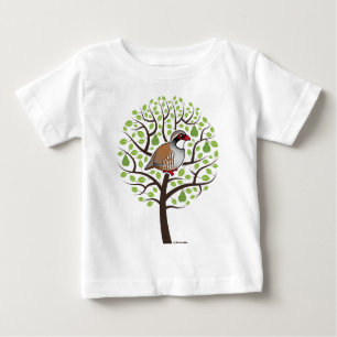 Camiseta Para Bebê Partucho em uma árvore de pera