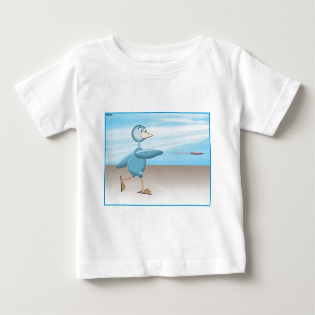 Camiseta Para Bebê Pássaro Azul (Frente)