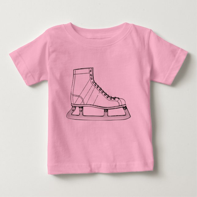 Camiseta Para Bebê Patinação de gelo (Frente)