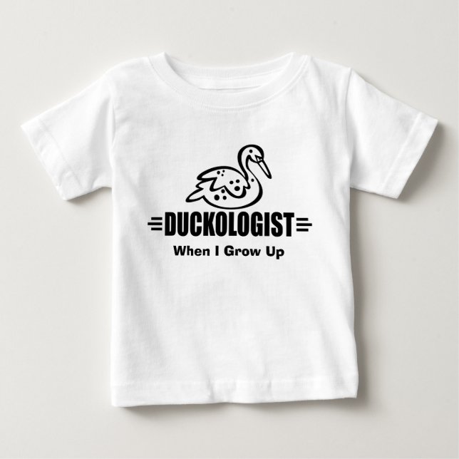 Camiseta Para Bebê Pato Engraçado (Frente)
