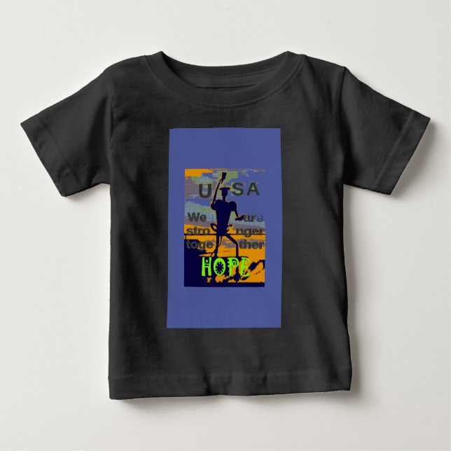Camiseta Para Bebê Patriotic USA Hope Graphic (Frente)