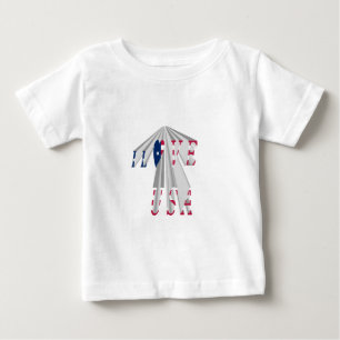 Camiseta Para Bebê Patriotismo Crescente: Eu Amo Arte Perspectiva dos