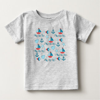 Camiseta Para Bebê patrón naútico