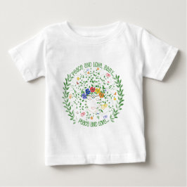 Camiseta Para Bebê Paz e amor, bebê…