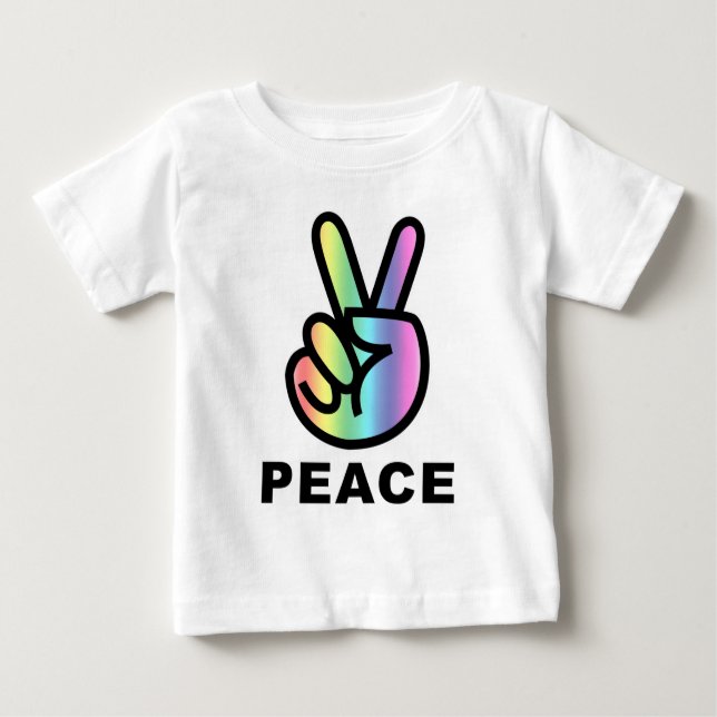 Camiseta Para Bebê Paz no arco (Frente)