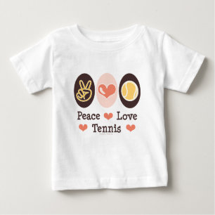 Camiseta Para Bebê Peace Love Tênis Baby Long Sleeve Tee