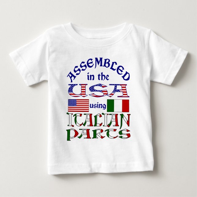 Camiseta Para Bebê Peças Italianas 2 (Frente)