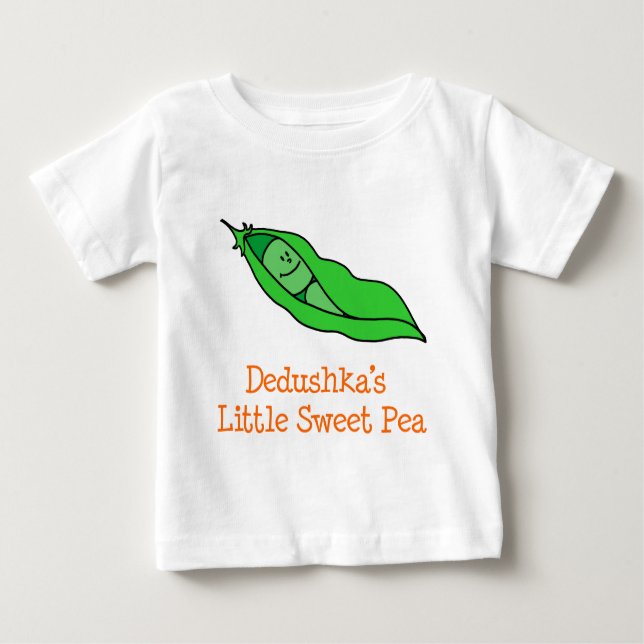 Camiseta Para Bebê Peia Doce de Dedushka (Frente)