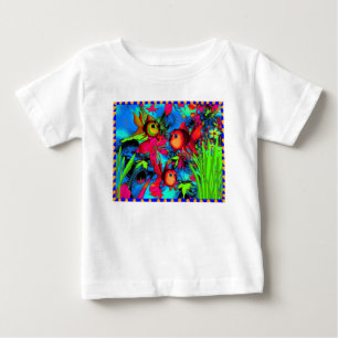 Camiseta Para Bebê Peixe Dourado Subaquático